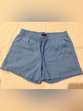 Light Blue Linen Shorts